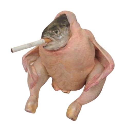 smoking chicken fish